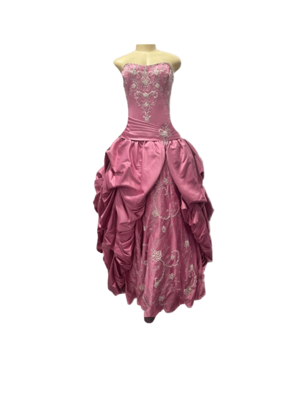 NWT Strapless Pink Embellished Quinceañera Prom BallGown
